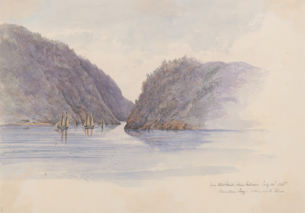 Looking up the Hudson from West Point US July 24th 1846 1846