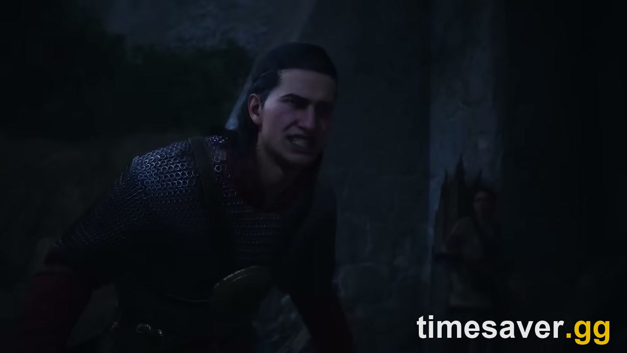 Coen draws his sword against a winged vrakhiri in The Blood of Dawnwalker