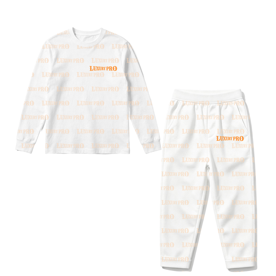 AOP Long sleeved sweatpants pajama set-TRBCXWKSYTZ