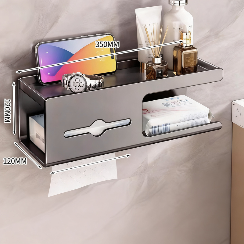 Wall-mounted paper towel box, dual use