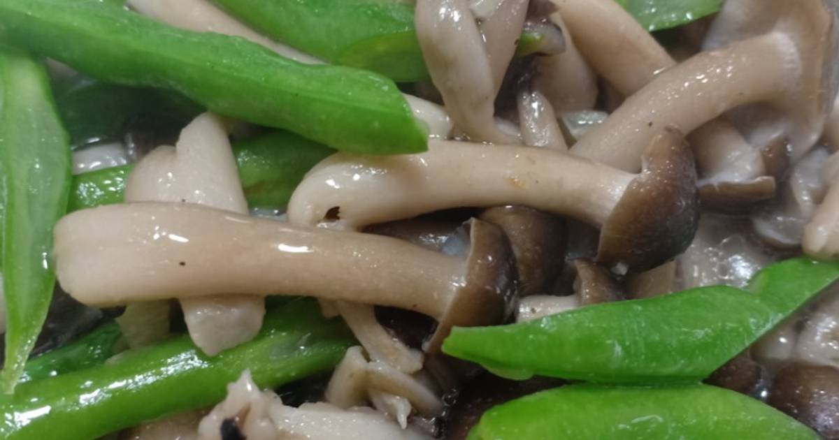 Nấm xào đậu cô ve