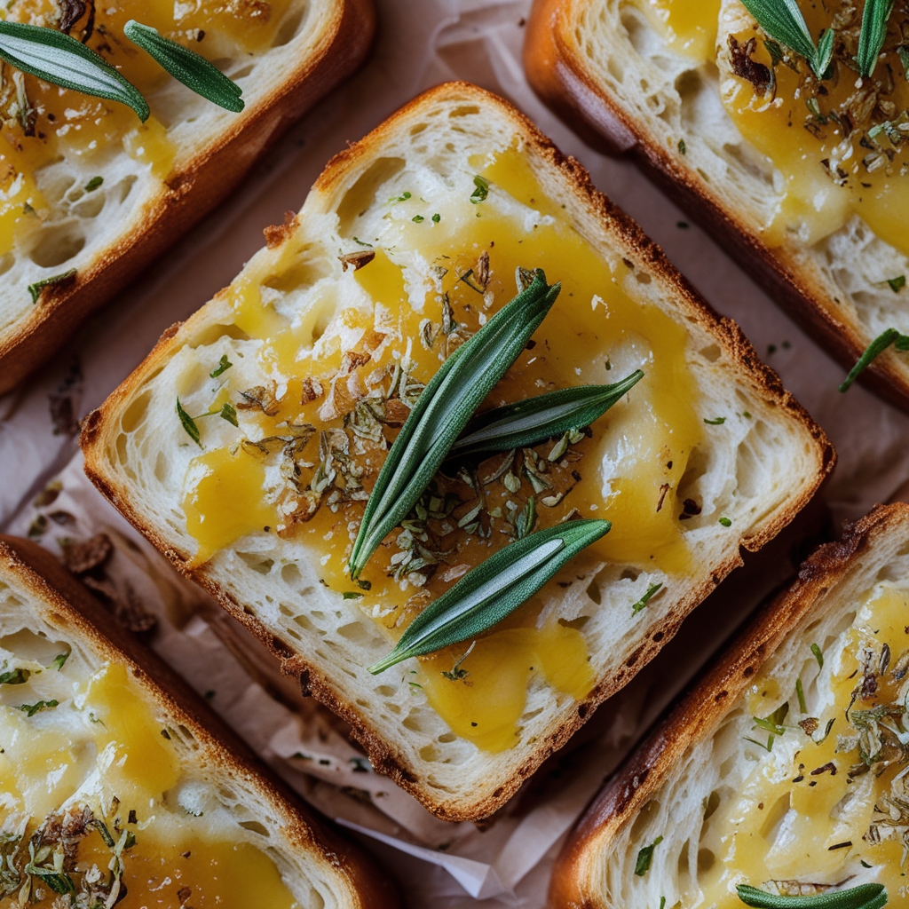 Homemade Garlic Rosemary Bread with Crispy Crust - Easy & Delicious finished