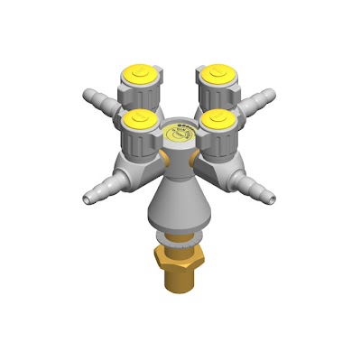 Standout 4 Taps – Push & Turn - Bench-Mounted Gas Taps by Southern CGS