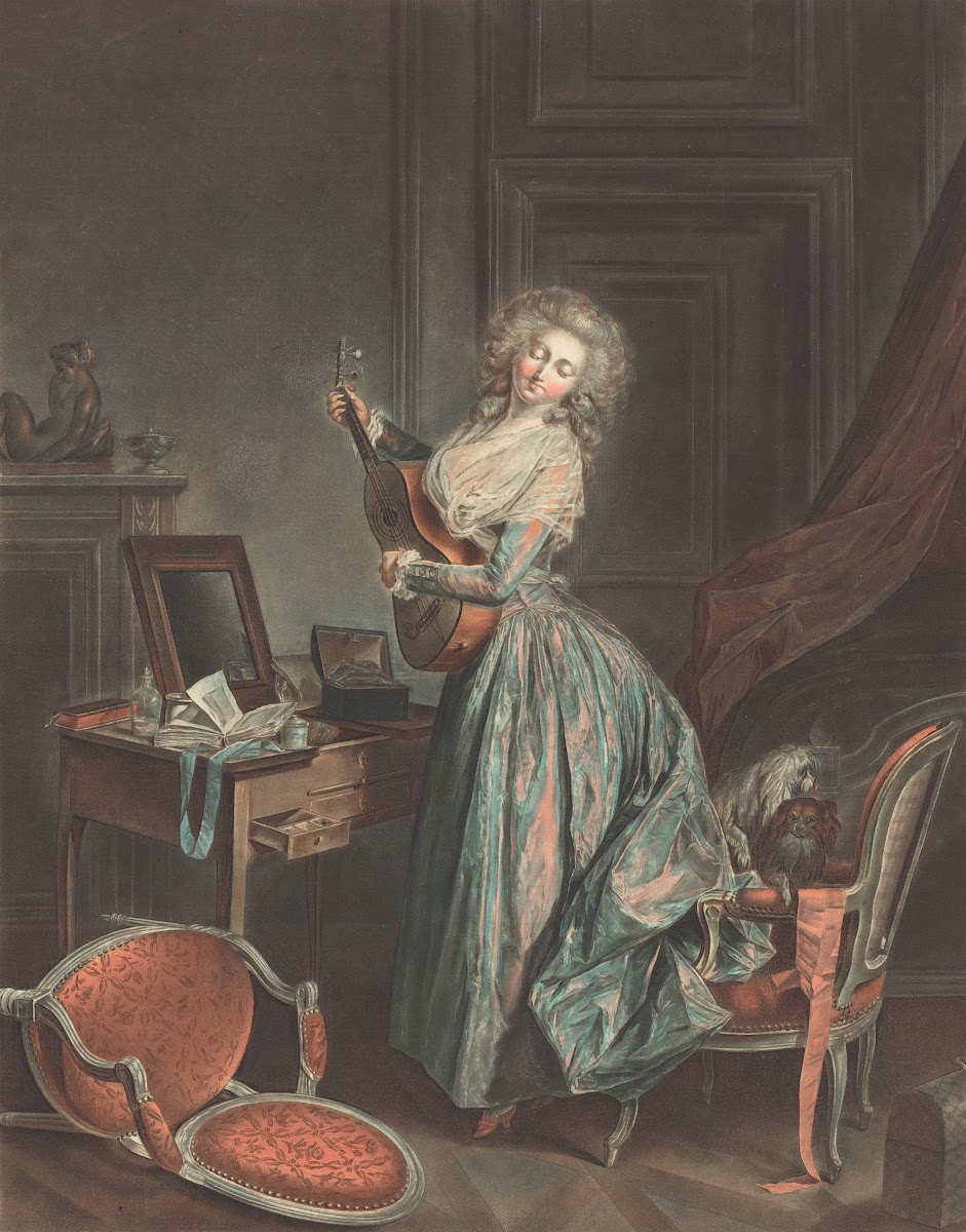 A Woman Playing The Guitar 1788 1789