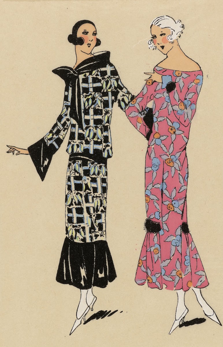 FLEURS ÉTRANGES  Charmante cette robe imprimée 1923