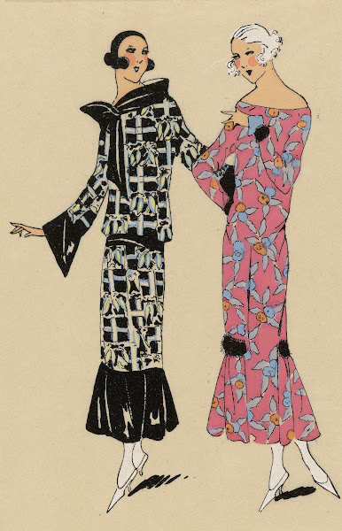 FLEURS ÉTRANGES  Charmante cette robe imprimée 1923