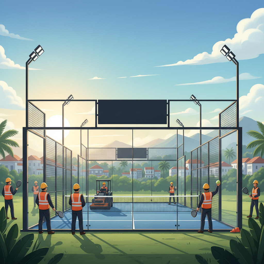 bangun lapangan padel