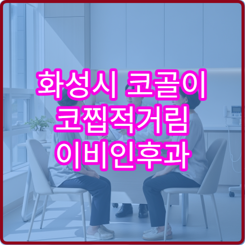 화성시 코골이 코찝적거림 이비인후과 수술검사 병원