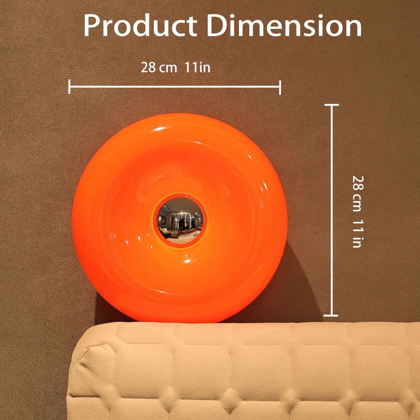 Donut-Wandleuchte, LED, Ø 280 mm