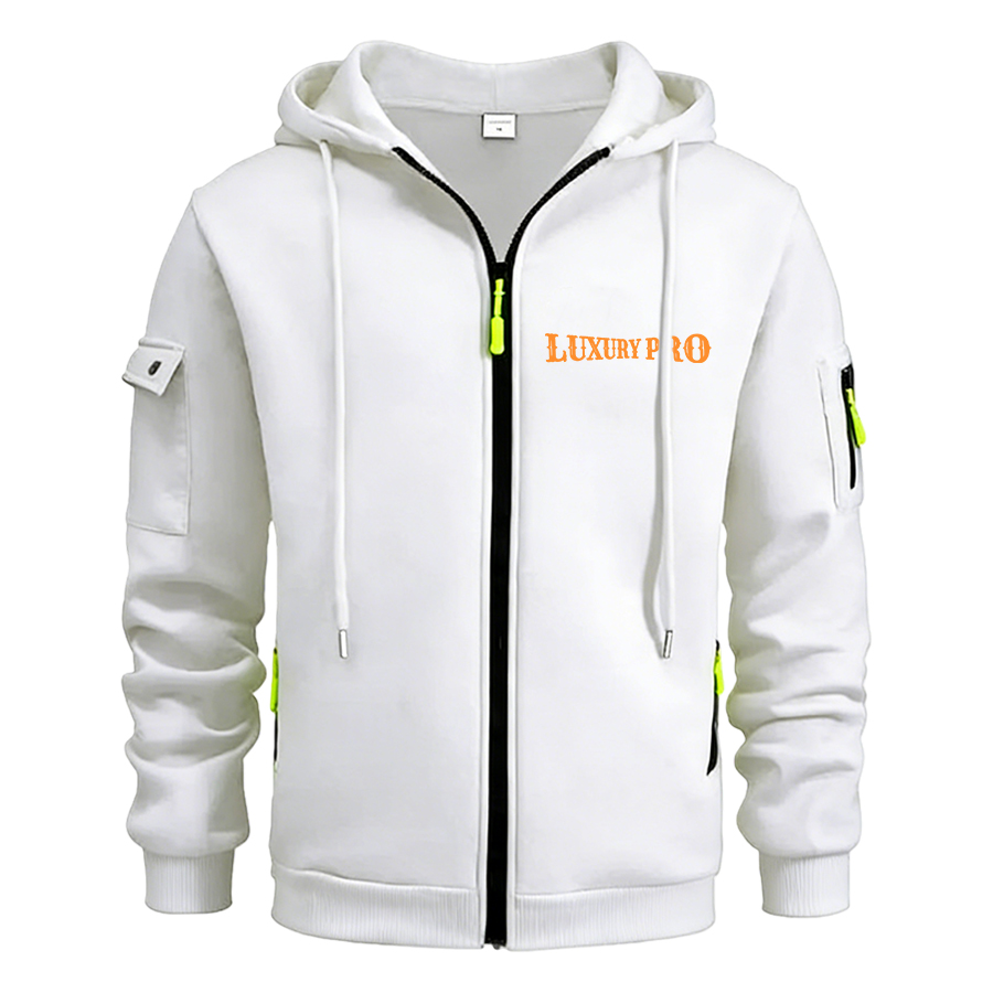 2D Zip Hoodie with Arm Pocket