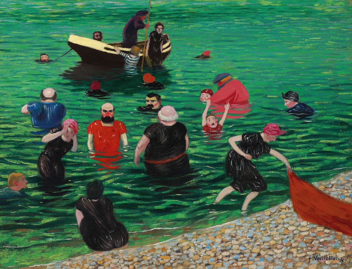 La baignade à Etretat 1899