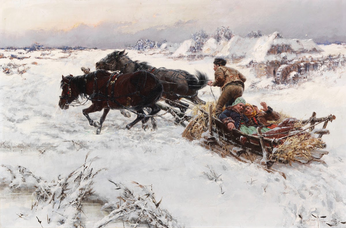 Lustige Schlittenfahrt 1890