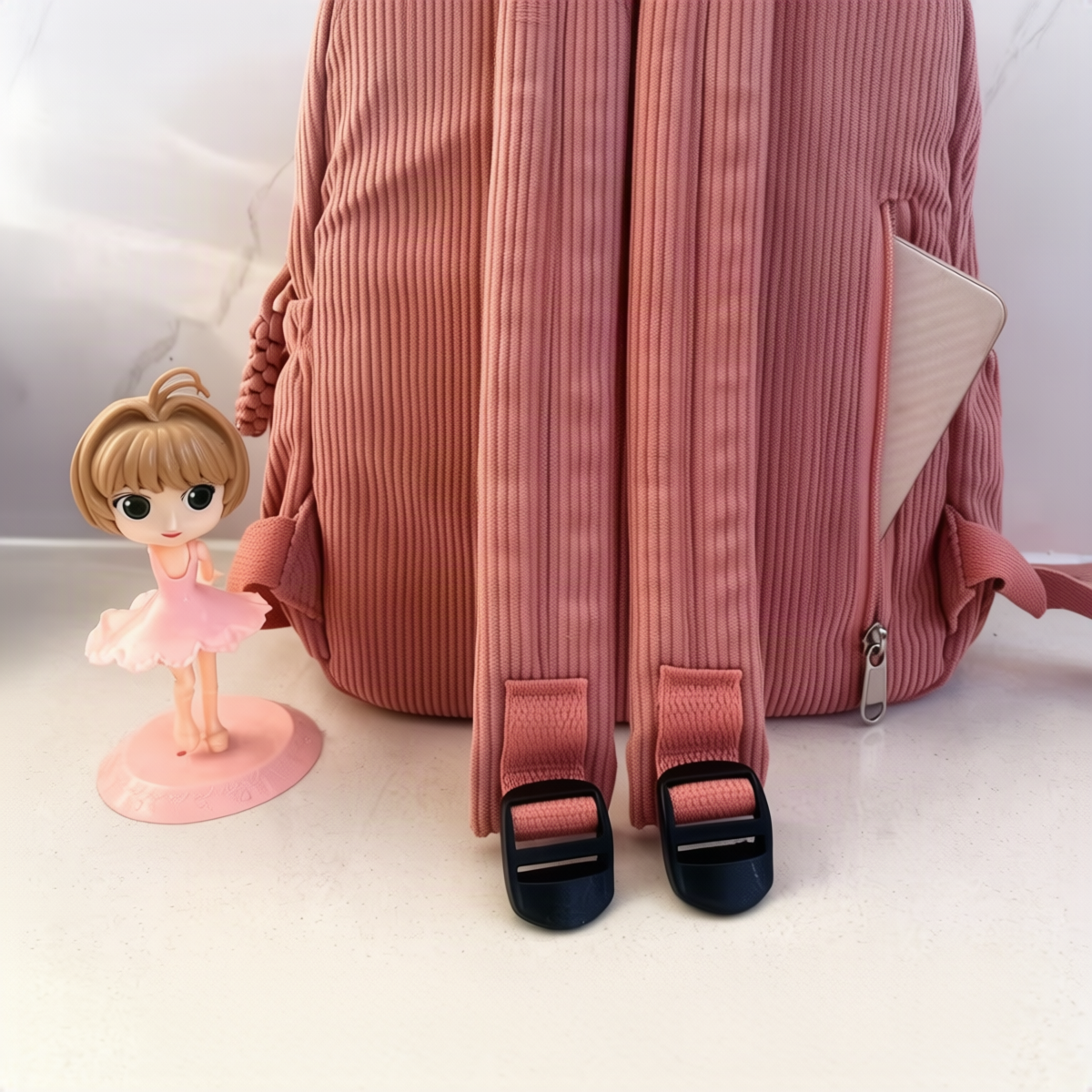Corduroy backpack, 20 L, wear-resistant