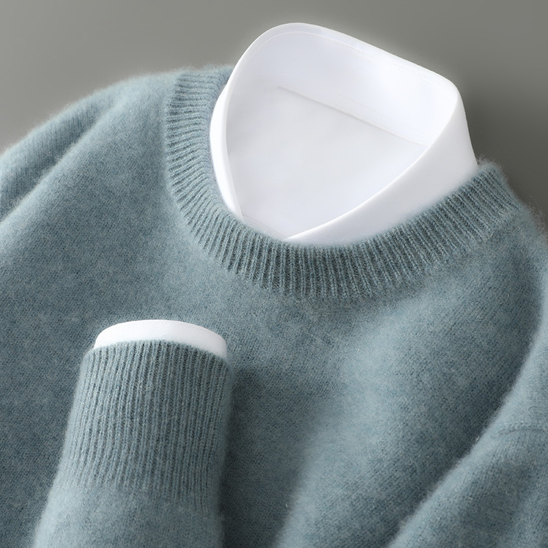Men's Wool Sweater, 100% Wool, Stand Collar, Business Style