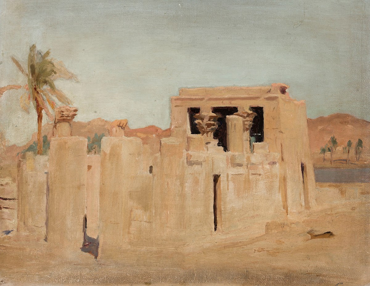 Luxor  bank of the Nile From the journey to Egypt 1903