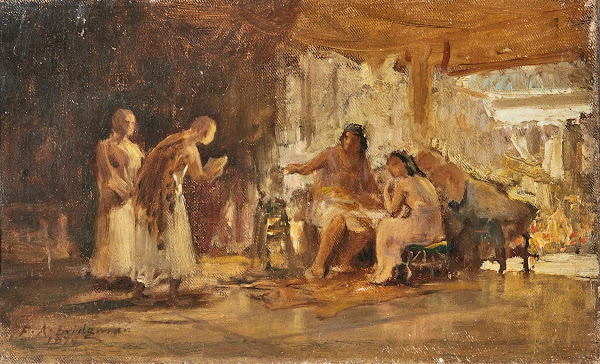 Study Of A Group In An Interior 1879