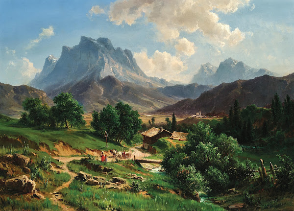 A Landscape with a Mountain Lake 1857
