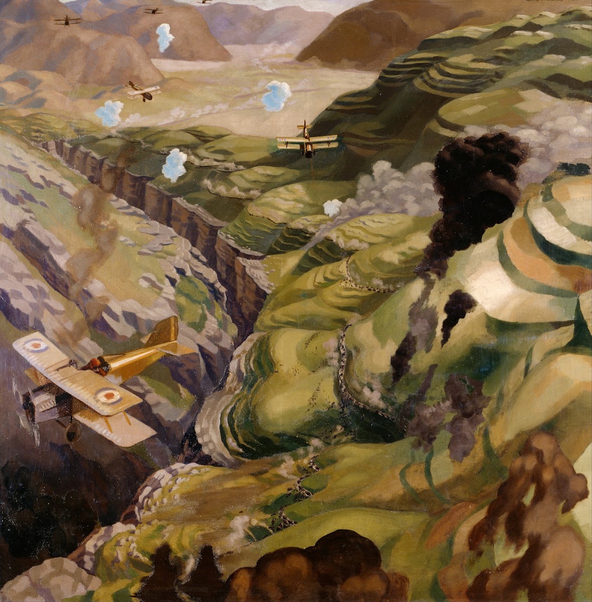 The Destruction of the Turkish Transport in the Gorge of the Wadi Fara Palestine