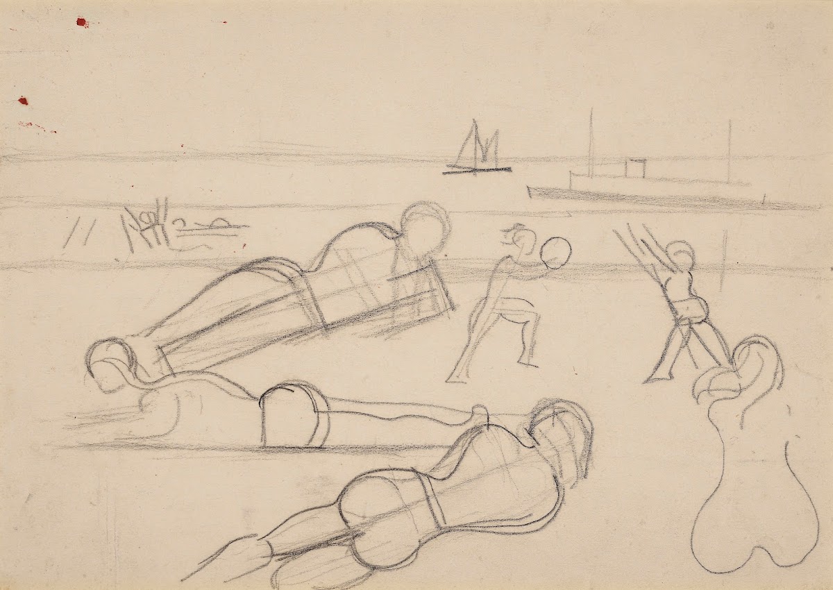 La plage à Ostende 1951