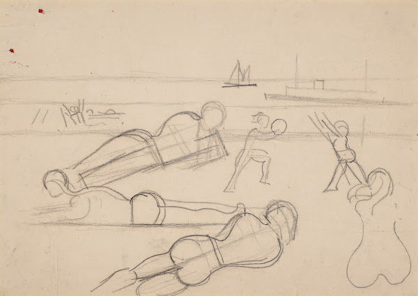 La plage à Ostende 1951