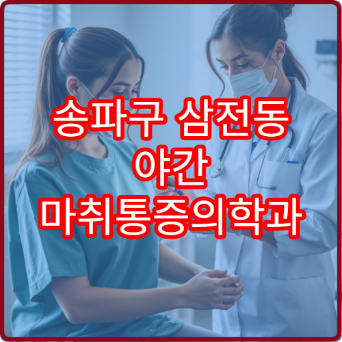 송파구 삼전동 야간 마취통증의학과 진료 병원 통증 치료 안내