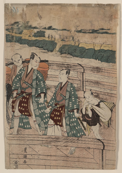 Azumabashi o wataru ichikawa omezō to sawamura gennosuke 1804
