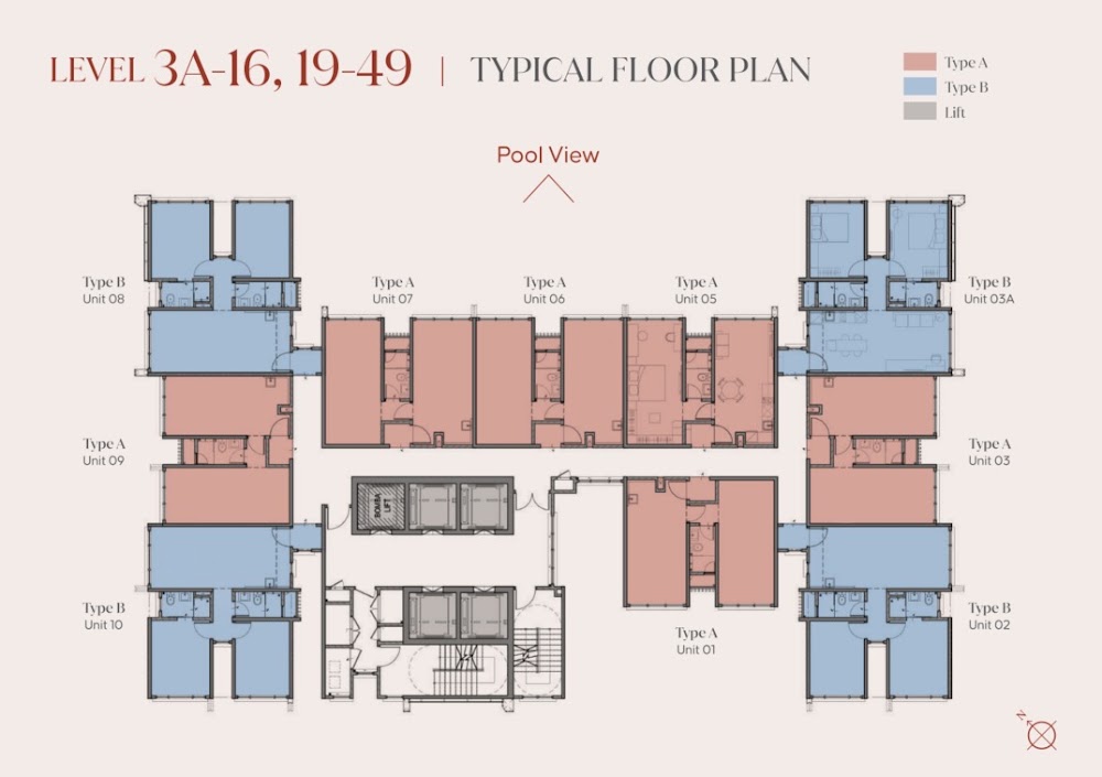 Aurum Business Centre (Suites) Type A floor plan — 527 sq ft, 1 bedrooms