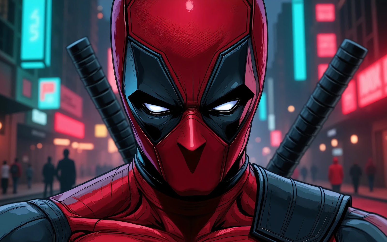 4k Deadpool Face Wallpaper