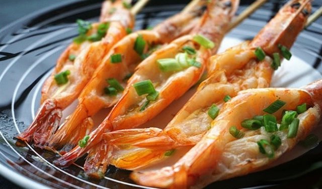 Tôm Nướng Sốt Mỡ Hành