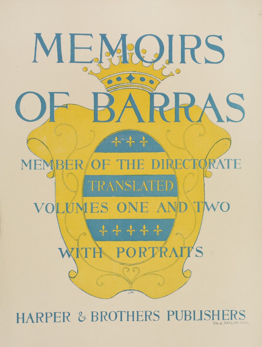 Memoirs of Barras 1895 1911