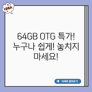 64GB OTG행사, 브리츠 사용법, OTG 메모리 선택, 브리츠 행사 이유, 어떻게 OTG 활용하나