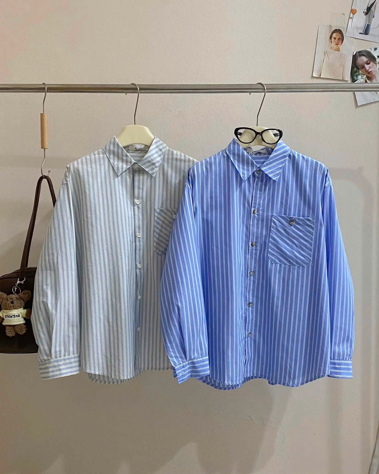 Áo sơ mi dài tay sọc túi vuông nút XONXEN SHOP A802 – Image 6