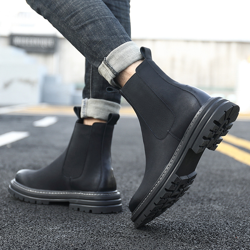 Men's Chelsea Boots, insulated, non-slip, synthetic leather