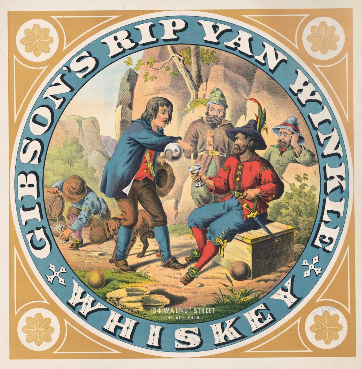 Gibsons Rip Van Winkle whiskey 1882