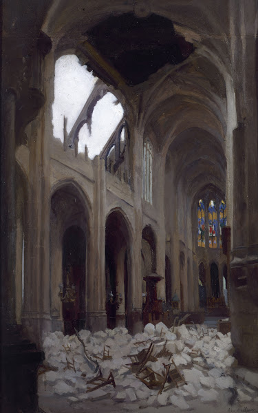 Intérieur de léglise Saint Gervais après le bombardement du Vendredi saint 29 ma
