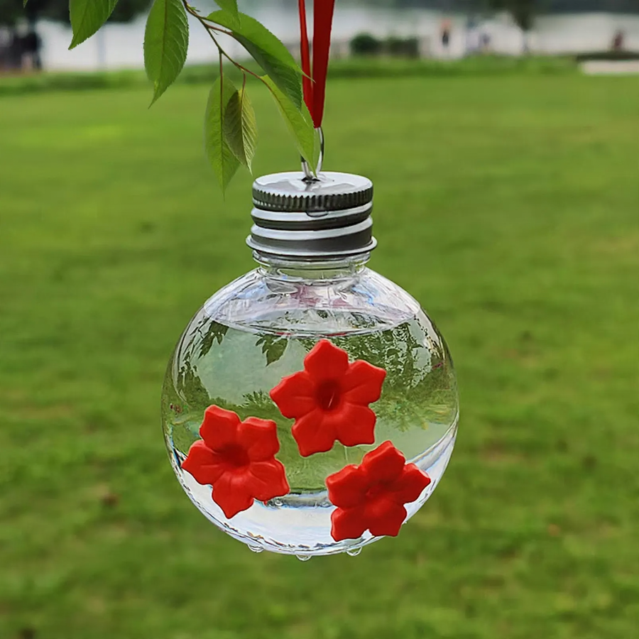 Hängende Vogeltränke mit Blumen-Design