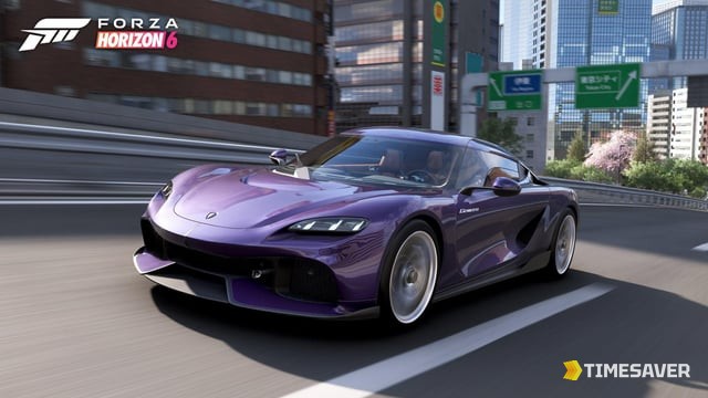 A Koenigsegg Gemera hypercar in Forza Horizon 6 — exactly the kind of rare, high-value car players hunt for on the Auction House