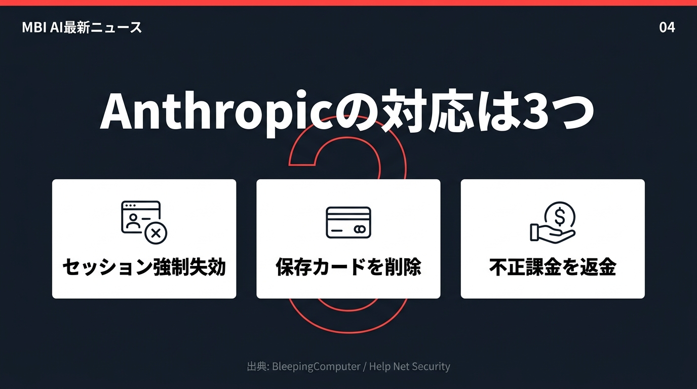 Anthropicの対応は3つ