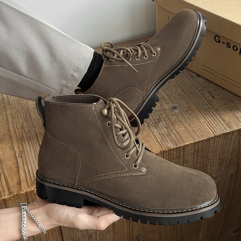 Arbeitsstiefel für Herren, Wildleder-Optik, britischer Stil