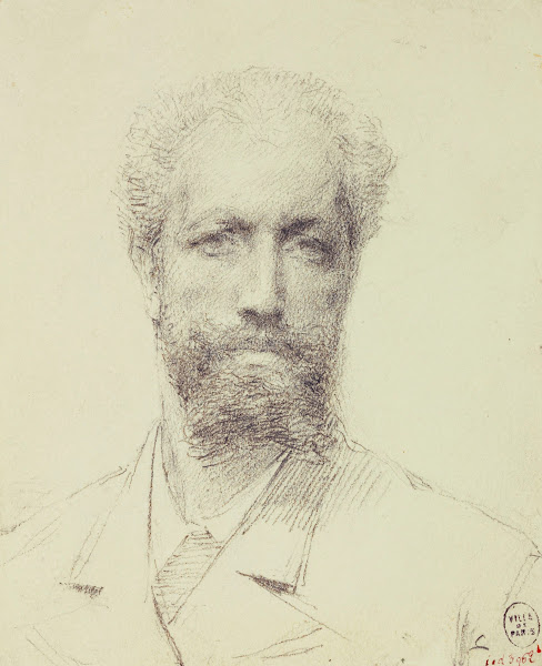 Autoportrait de Briguiboul peintre sculpteur et amateur descrime 1885