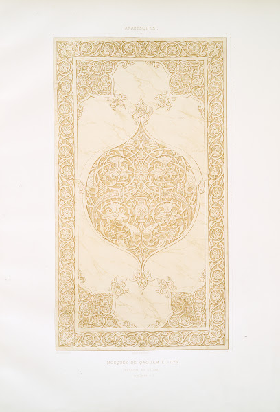 Arabesques mosquée de Qaouâm el Dyn panneau en marbre XVIIIe siècle 1877