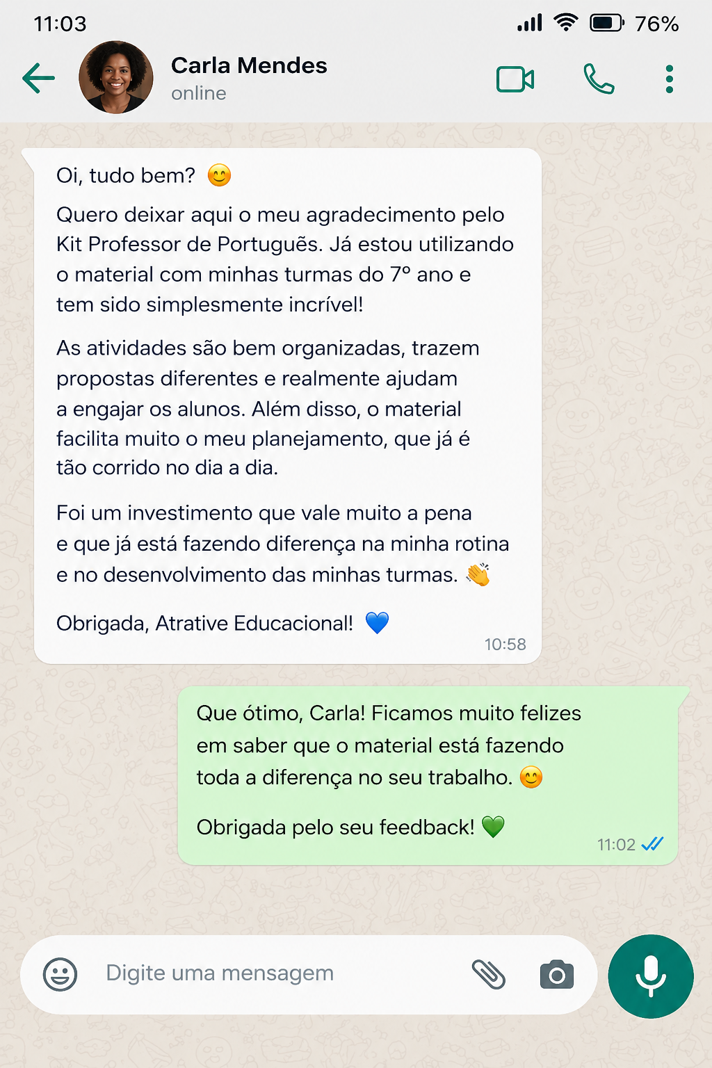 Depoimento de Professor 3