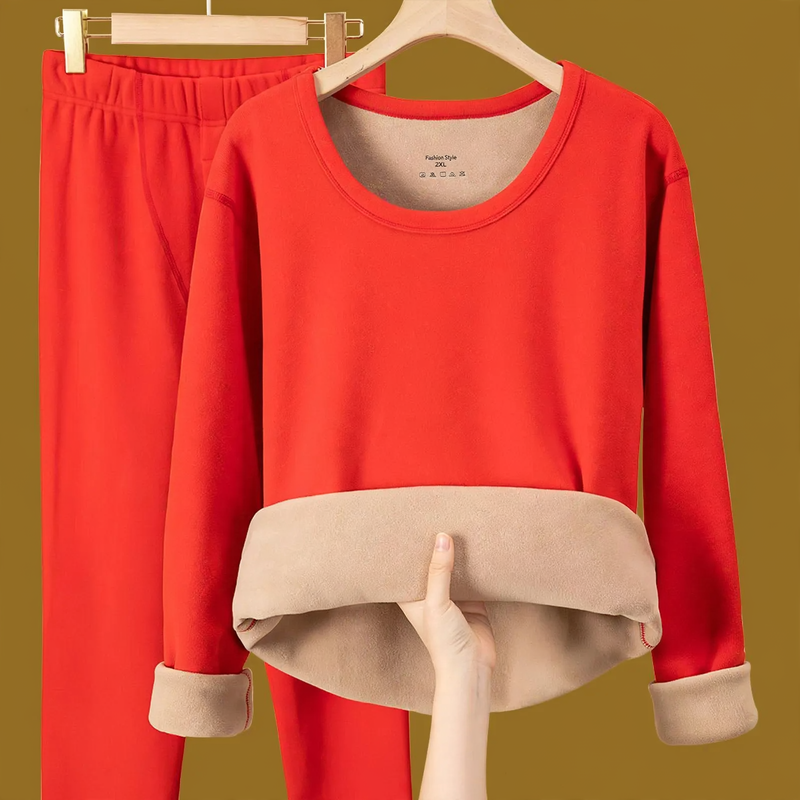 Men's Thermal Underwear Set, Lined, Standing Collar