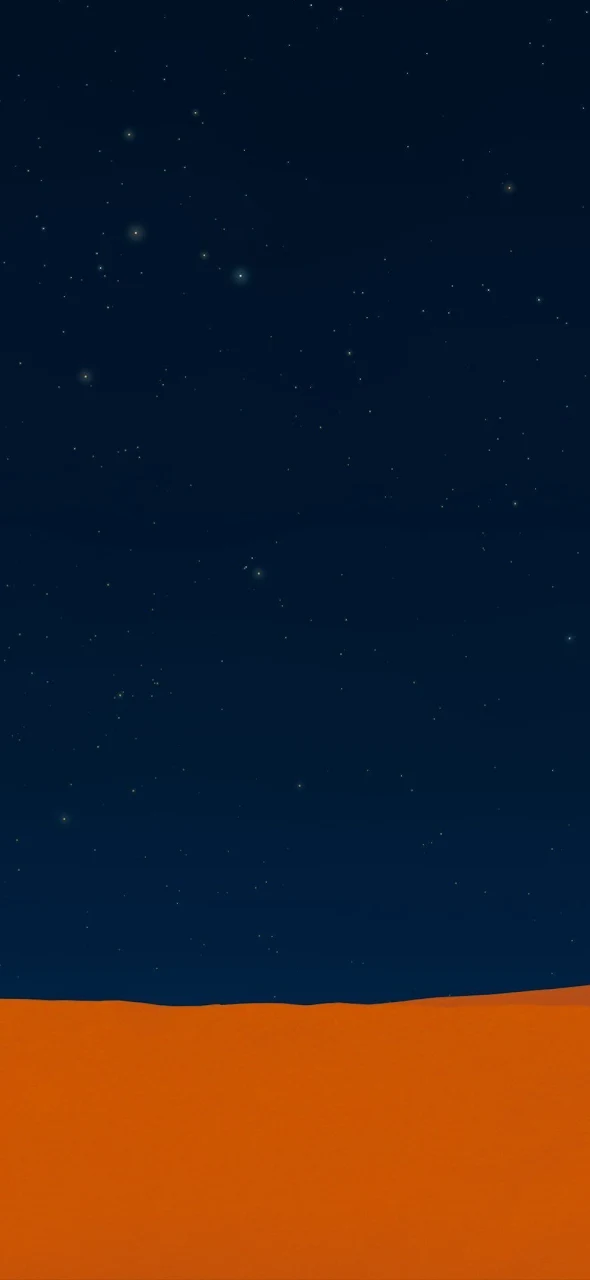 Video Game Landscape, Minimalism, Sky, Stars, Desert 4K Phone Wallpaper