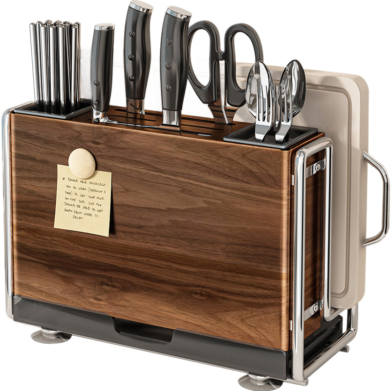 Multifunctional knife block rack with magnetic function