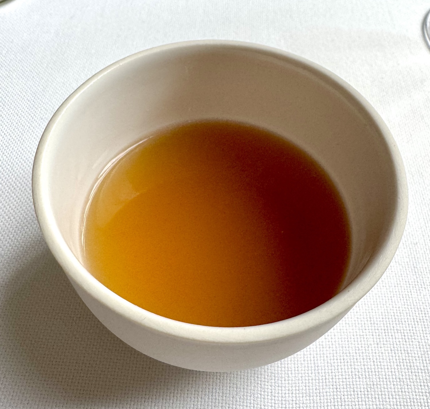 Savory broth course