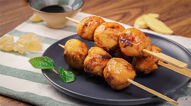 Thịt Gà Viên Nướng Xiên Que