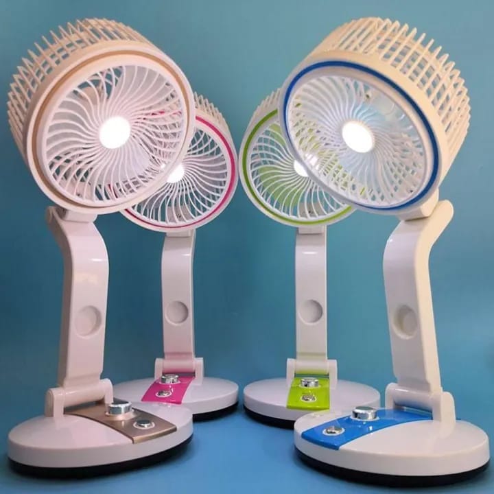 LR Fan – Adjustable Rechargeable Folding Fan with LED Light