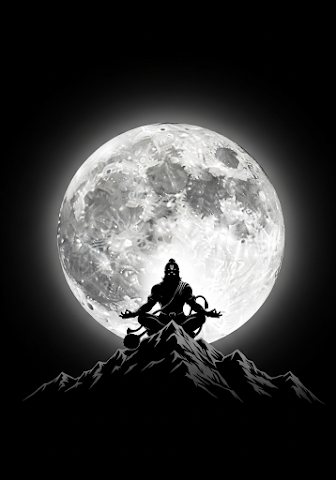 Hanuman Meditation Under Full Moon