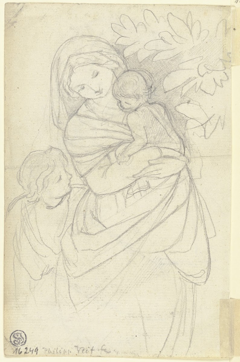 Stehende Madonna mit Jesuskind und Johannesknaben 1853 1877